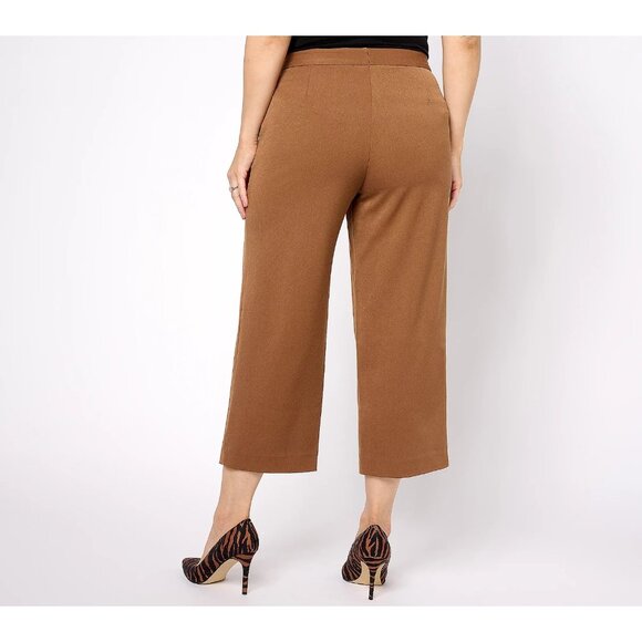 Tailored by Susan Graver Reg Bi-Stretch Culottes Toffee Reg 14 A615697 - Picture 2 of 2